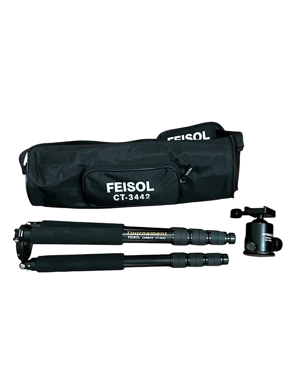 FEISOL Tournament CT-3442 Carbon Fiber Tripod Legs + FEISOL CB-50D